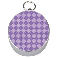 Diagonal Comfort Purple Plaids Silver Compasses