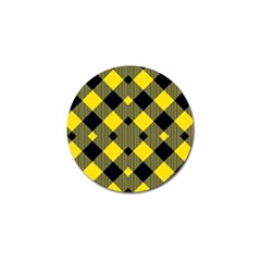 Yellow Diagonal Plaids Golf Ball Marker (10 Pack) by ConteMonfrey