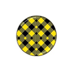 Yellow Diagonal Plaids Hat Clip Ball Marker (10 Pack) by ConteMonfrey