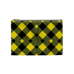 Yellow Diagonal Plaids Cosmetic Bag (medium) by ConteMonfrey