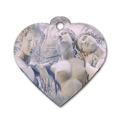 Three Graces Collage Artwork Dog Tag Heart (one Side) by dflcprintsclothing