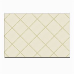 Discreet Cream Plaids Postcards 5  X 7  (pkg Of 10) by ConteMonfrey