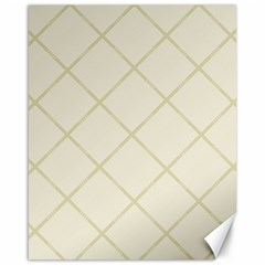 Discreet Cream Plaids Canvas 16  X 20  by ConteMonfrey