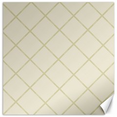 Discreet Cream Plaids Canvas 20  X 20  by ConteMonfrey