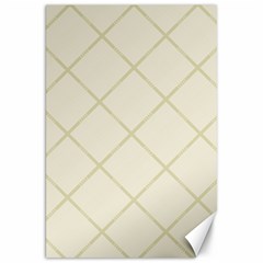 Discreet Cream Plaids Canvas 20  X 30  by ConteMonfrey