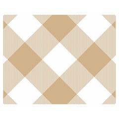 Clean Brown White Plaids Double Sided Flano Blanket (medium)  by ConteMonfrey