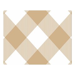 Clean Brown White Plaids Double Sided Flano Blanket (large)  by ConteMonfrey