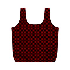 Diagonal Red Plaids Full Print Recycle Bag (m)