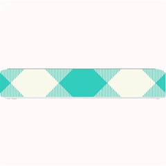 Blue Turquoise Diagonal Plaids Small Bar Mat by ConteMonfrey