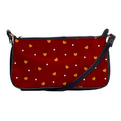 Red Yellow Love Heart Valentine Shoulder Clutch Bag by Ravend