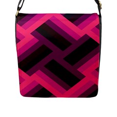 Background Pattern Texture Design Flap Closure Messenger Bag (l)