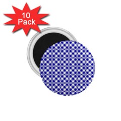 Blue Small Diagonal Plaids   1 75  Magnets (10 Pack)  by ConteMonfrey