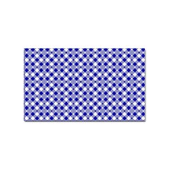 Blue Small Diagonal Plaids   Sticker Rectangular (10 Pack) by ConteMonfrey