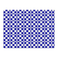 Blue Small Diagonal Plaids   Double Sided Flano Blanket (mini)  by ConteMonfrey