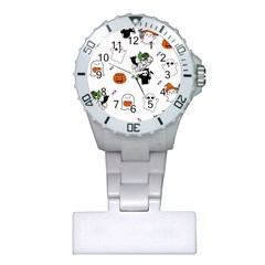 Halloween Jack O Lantern Vector Plastic Nurses Watch by Ravend