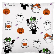 Halloween Jack O Lantern Vector Large Flano Cushion Case (two Sides)