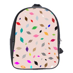 Bottle Pattern Water Flat School Bag (xl)