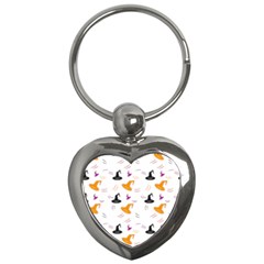 Witch Hat Witch Magic Halloween Key Chain (heart)