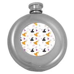 Witch Hat Witch Magic Halloween Round Hip Flask (5 Oz) by Ravend