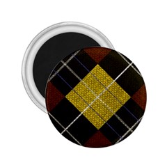 Modern Yellow Golden Plaid 2 25  Magnets by ConteMonfrey