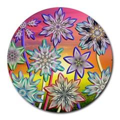 Flower Nature Garden Bloom Flora Round Mousepad