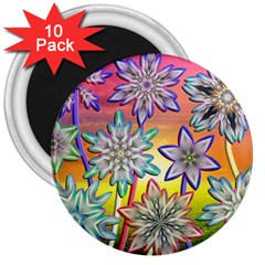 Flower Nature Garden Bloom Flora 3  Magnets (10 Pack)  by Ravend