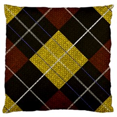 Modern Yellow golden Plaid Standard Flano Cushion Case (Two Sides)