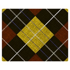 Modern Yellow Golden Plaid Double Sided Flano Blanket (medium)  by ConteMonfrey