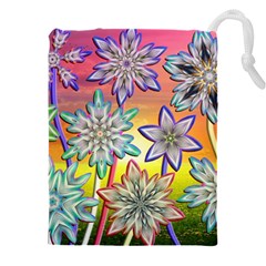 Flower Nature Garden Bloom Flora Drawstring Pouch (5xl)