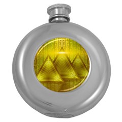 Hieroglyphic Egypt Egyptian Round Hip Flask (5 Oz)