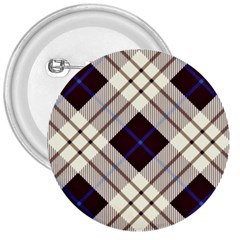 Blue, Purple And White Diagonal Plaids 3  Buttons by ConteMonfrey