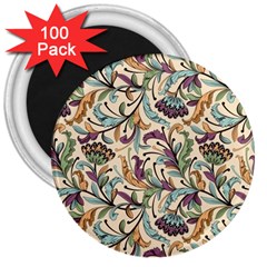 Wallpaper Floral Pattern 3  Magnets (100 Pack)