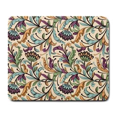 Wallpaper Floral Pattern Large Mousepad by Ravend