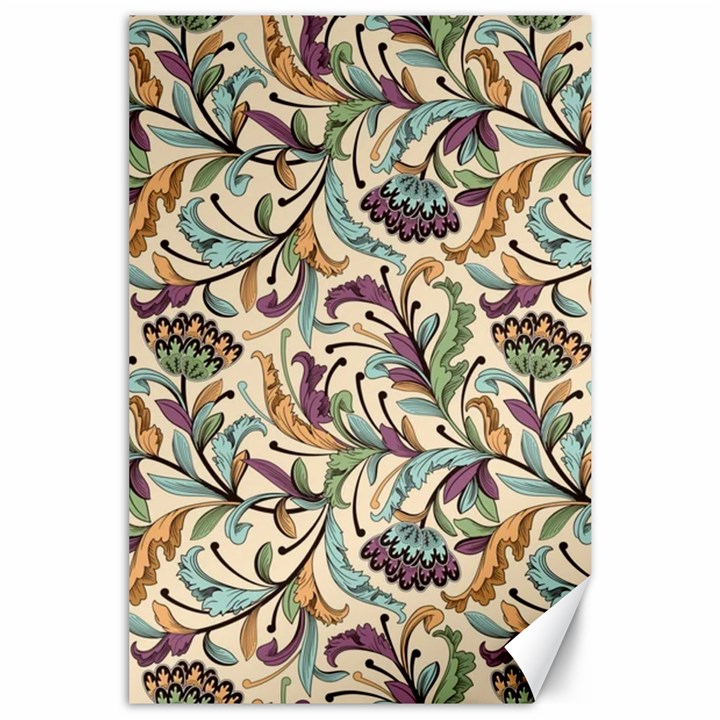 Wallpaper Floral Pattern Canvas 24  x 36 