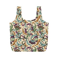 Wallpaper Floral Pattern Full Print Recycle Bag (m)