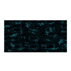 Music Pattern Music Note Doodle Satin Wrap 35  X 70 