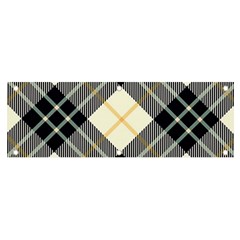 Black, Yellow And White Diagonal Plaids Banner And Sign 6  X 2  by ConteMonfrey