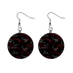 Geometric Pattern Recycle Bin Mini Button Earrings