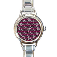 Background Geometric Pattern Orb Pattern Round Italian Charm Watch