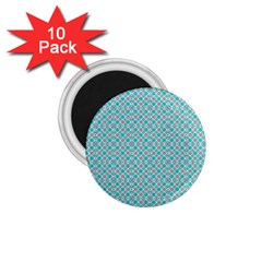 Diagonal Turquoise Plaids 1 75  Magnets (10 Pack)  by ConteMonfrey