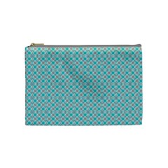 Diagonal Turquoise Plaids Cosmetic Bag (medium) by ConteMonfrey