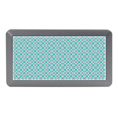 Diagonal Turquoise Plaids Memory Card Reader (mini) by ConteMonfrey