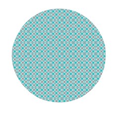 Diagonal Turquoise Plaids Mini Round Pill Box (pack Of 3) by ConteMonfrey