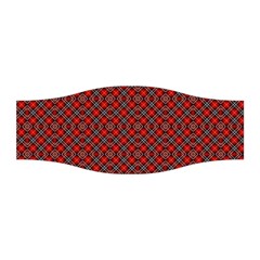 Red Diagonal Plaids Stretchable Headband by ConteMonfrey