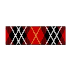 Black, Red, White Diagonal Plaids Sticker Bumper (100 Pack) by ConteMonfrey