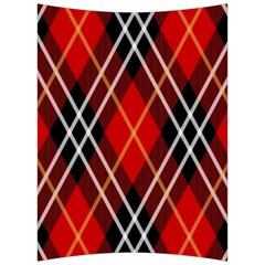 Black, Red, White Diagonal Plaids Back Support Cushion by ConteMonfrey