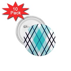 Ice Blue Diagonal Plaids 1 75  Buttons (10 Pack) by ConteMonfrey