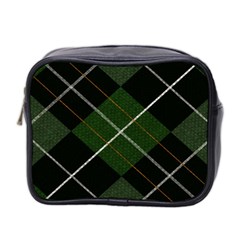 Modern Green Plaid Mini Toiletries Bag (two Sides) by ConteMonfrey