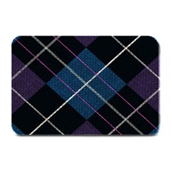 Modern Blue Plaid Plate Mats by ConteMonfrey