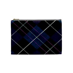 Modern Blue Plaid Cosmetic Bag (medium) by ConteMonfrey